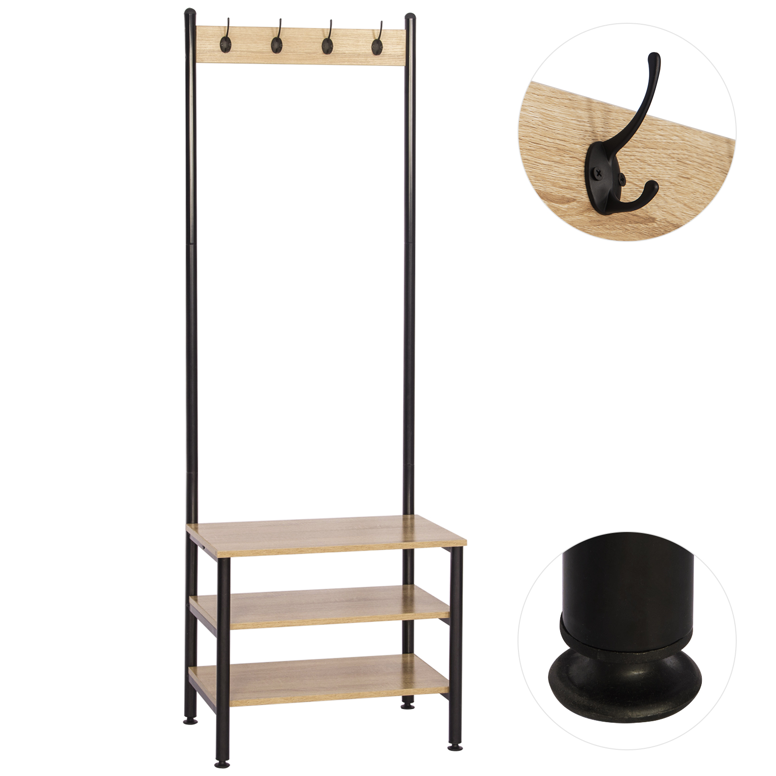 60*40*175cm Garderobenständer Kleiderständer Wäscheständer mit